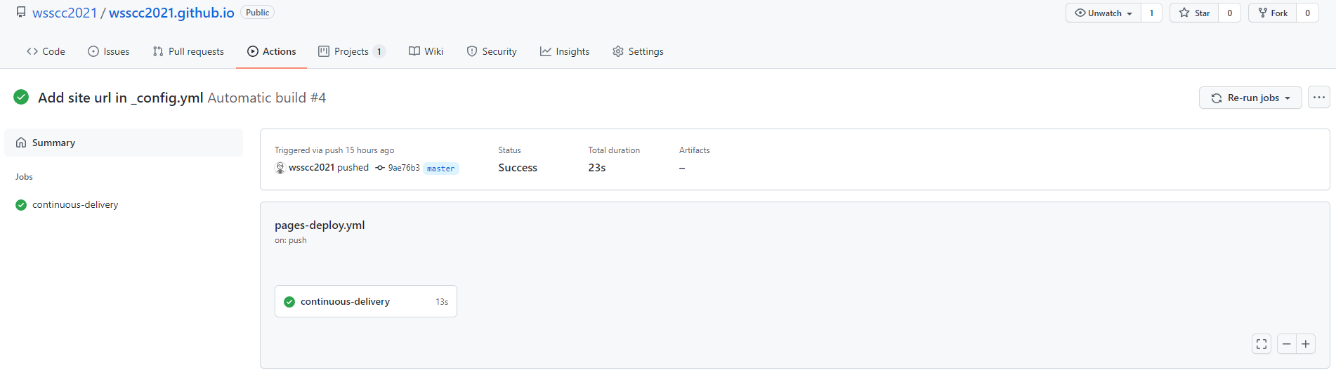 Chirpy-github-action